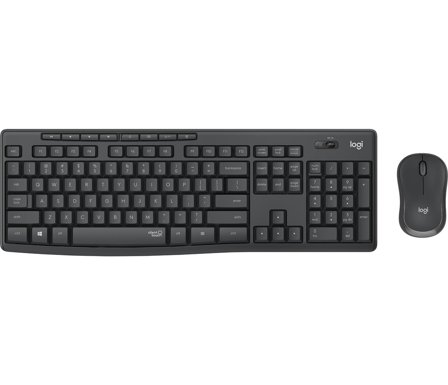 Logitech MK295 Silent - tastatur- og mussett - AZERTY - Nederlandsk - grafitt Inn-enhet