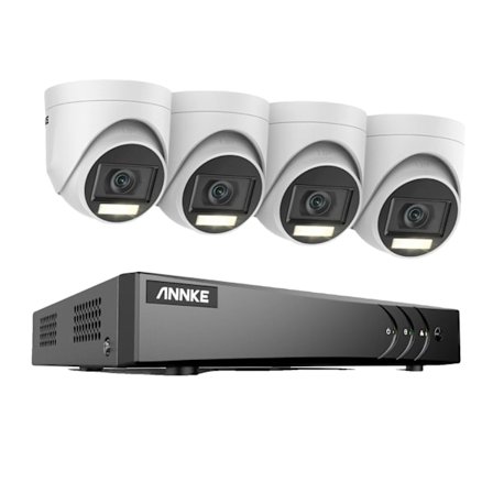 ANNKE Videoövervakningssystem, 5MP högupplöst, avancerad rörelsedetektering,Med 4 st kamera, En