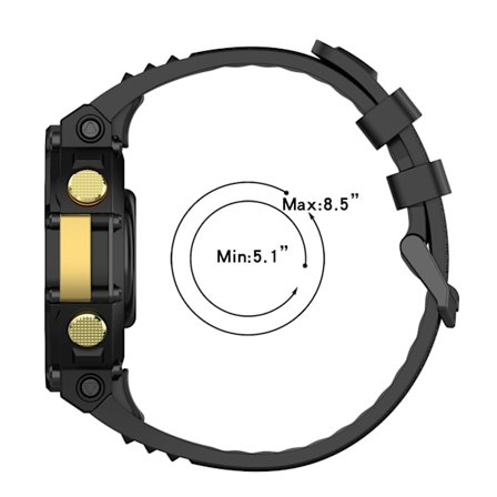 Silikoniranneke Amazfit T-Rex 2:lle, musta