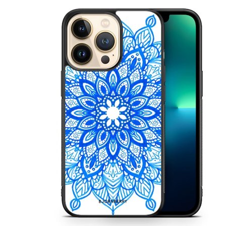 Bjornberry Skal iPhone 13 Pro - Blå Mandala