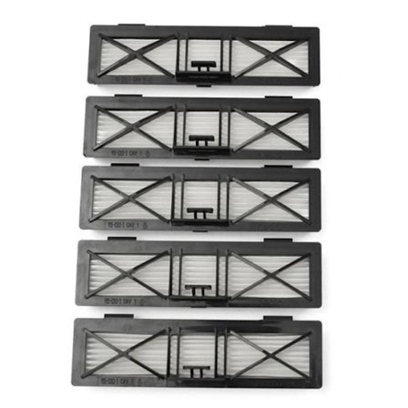 5 HEPA-filter + 5 sidoborstar, ersättningsdelar kompatibla med Neato Botvac Connected D-serien