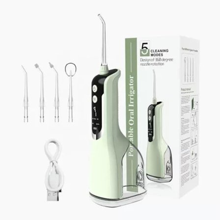 Oral Irrigator Dental Water Jet 5 Hastigheter 330Ml IPX7 Grønn
