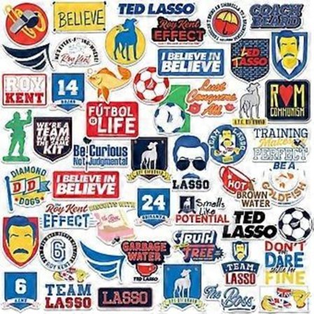 Ted Lasso Deluxe-klistermärken (50-pack)