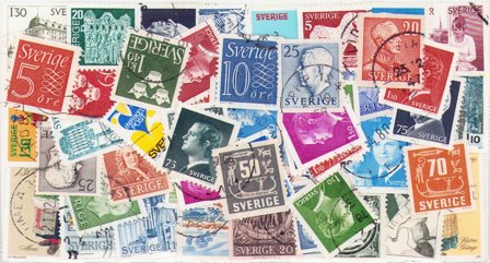 Sverige - 75 forskellige frimærker