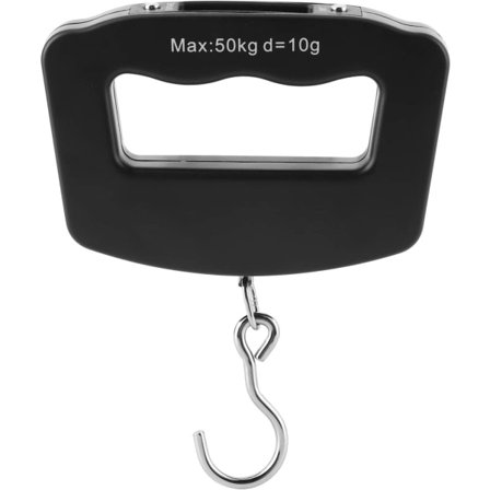 50 kg / 10 kg bagagevåg, hängande LCD-skärmsvåg, bärbar hård Slitstark Lättviktsväska för resor och fiske