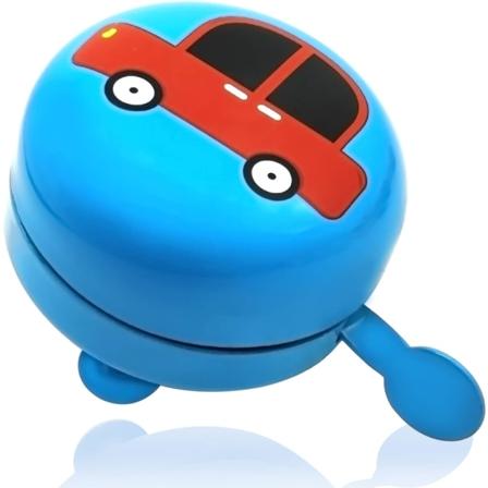 Lasten pyöränkello, sarjakuva-autokuvake (sininen)
