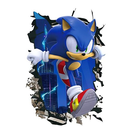 Sonic-animaatiopiirrosteippaukset Koristelu Lastenhuoneen Makuuhuoneen Piirretty PVC-itseliimautuvat Irrotettavat Tarrat