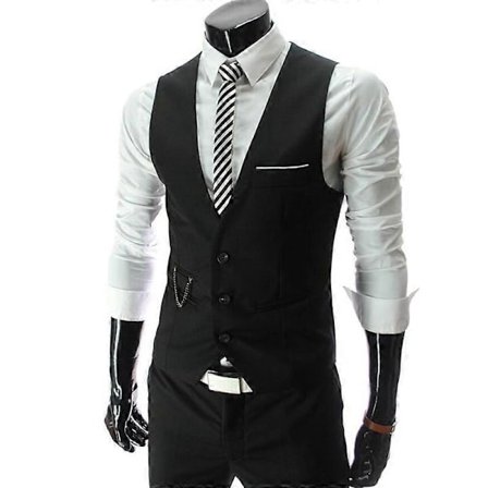 Mænds Peaky Blinder Herre Forretningsvest Slim Fit Suit Vest Jakke - WELLNGS