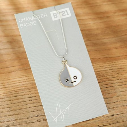 Bt21 Metal Alloy Necklace Bts Cartoon Hanging Ornament Gift For K-pop Fans
