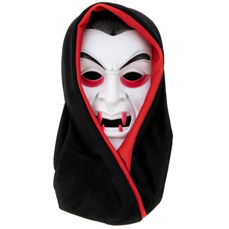 Halloween vampyrmask med hette, 43x18cm