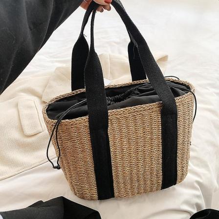Sommerstrandveske, håndlaget veske Damehåndveske W40xh24xl17(cm) C70