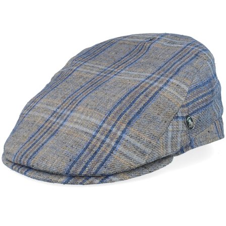 City Sport - Grå flatcap Keps - Grey/Blue Flat Cap @ Hatstore