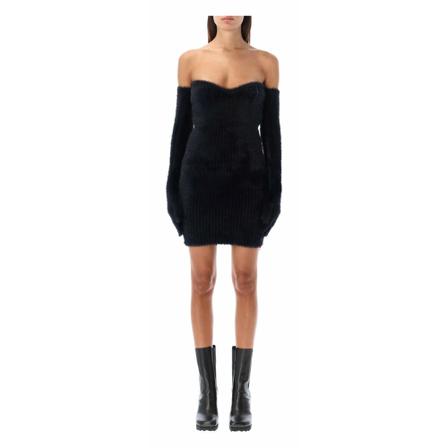 Off White Short Kjole Sort, Dame