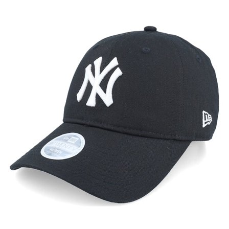 New Era - MLB Black unconstructed Czapka Z Daszkiem - New York Yankees Womens 9TWENTY Black/White Dad Cap @ Hatstore