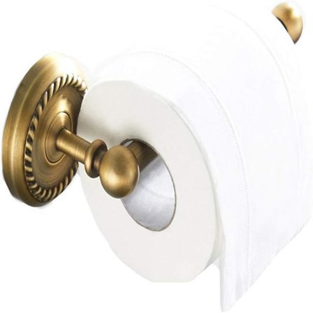 Antikk messing toalettpapirholder for kjøkken og bad lucky