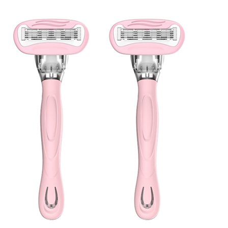 2-pack släta, känsliga rakhyvlar för kvinnor, för hela kroppen
