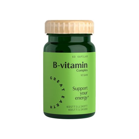 Great Earth Vitamin B Complex 60 kapsler