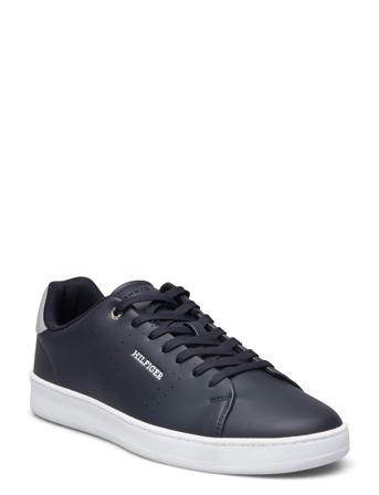 Court Cup Lth Perf Detail Shoes Sneakers Business Sneakers Marineblå Tommy Hilfiger*Betinget Tilbud