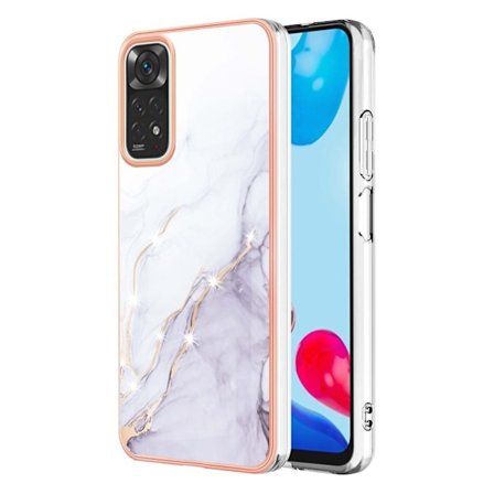 Marmormotiv Xiaomi Redmi Note 11S / Xiaomi Redmi Note 11 skal - Vit Marmor Dimma