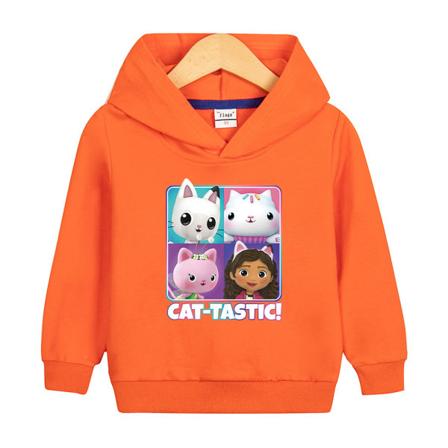 Hoodies Gabby's Dollhouse Pullover Jacka Kappa Present Orange 130cm