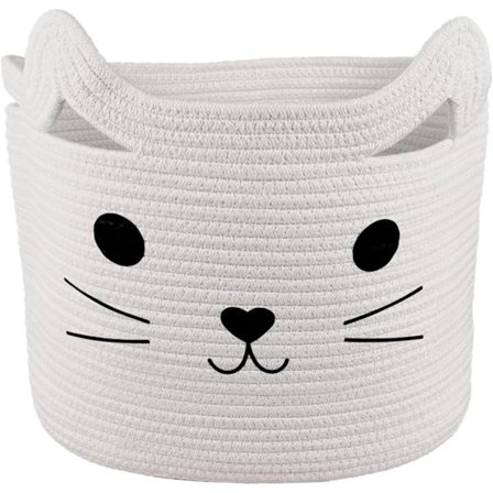 En oppbevaringskurv for baby, vaskekurv i bomull, barneleke, ZQKLA