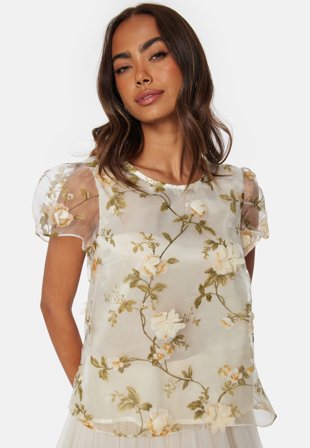 Ida Sjöstedt Katrina Top Cream Floral Klær