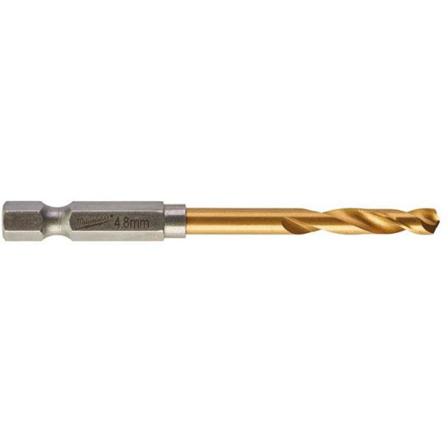 Milwaukee SHOCKWAVE Red Hex HSS-G TIN Metalbor 1-pak 4.8mm, Maskintilbehør & forbrugsvarer