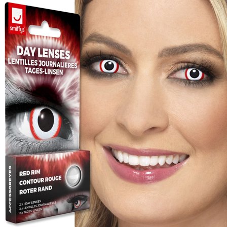 Farvede Linser Red Rim