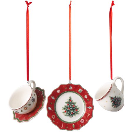 Villeroy & boch Toy's Delight julepynt serveringssæt 3 dele, rød | KitchenOne