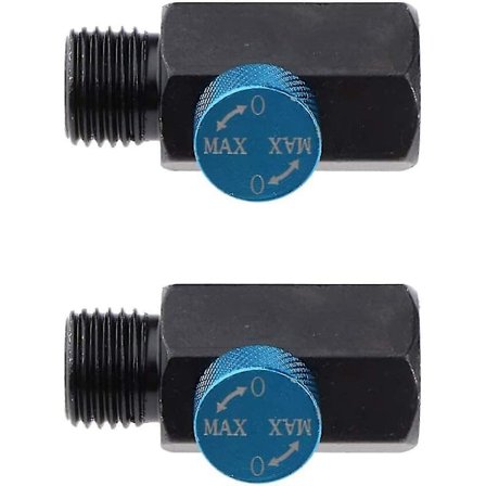 Sisäänrakennettu säätöventtiili, kiinteä teräs, paineilmaventtiili, työkalu (musta) (2 kpl)