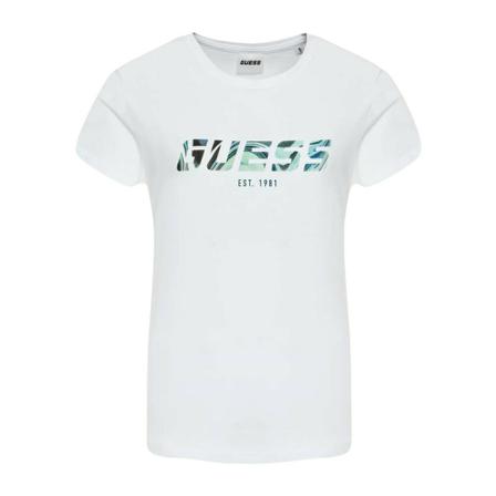 Guess, T-Shirts Wit, Dames, Maat:M,Katoen