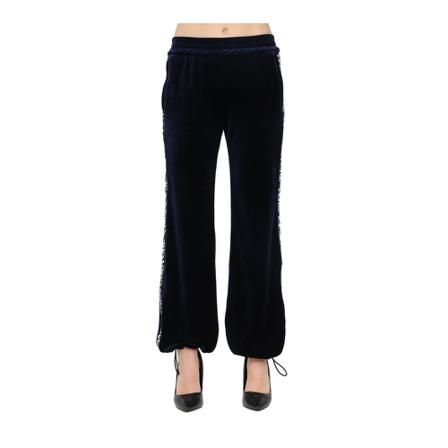 Versace, Wide Trousers Blauw, Dames, Maat:M