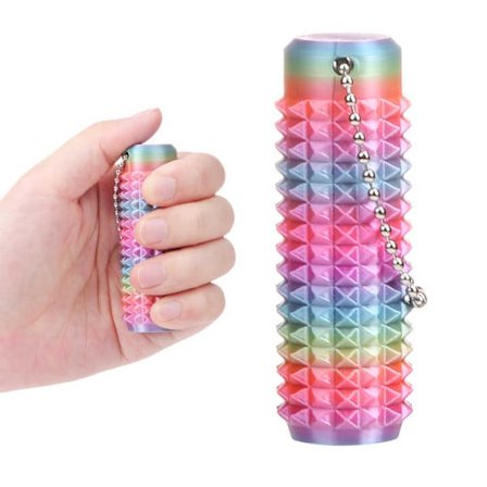 Spiky Fidget Nøkkelring - Smertelindrende, Angst Stress Relief Finger Massasje Leke, Sensorisk Fidget Gadget