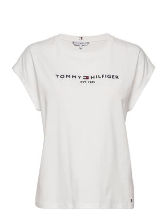 Rlx Hilfiger Open-Nk Tee Cap Slv T-shirts & Tops Short-sleeved Vit Tommy Hilfiger