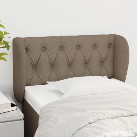 Vidaxl Huvudgavel Med Kanter Taupe 83x23x78/88 Cm Tyg Taupe