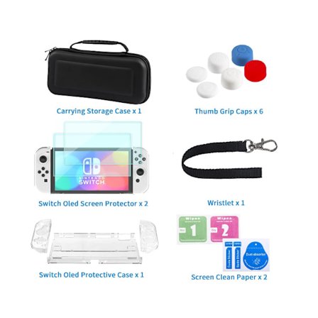 Etui og skjermbeskytter for OLED Switch