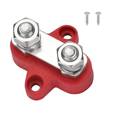 M8 rød og svart dobbeltbolt isolert tilkoblingspost bil lastebil batteri terminal post klemme for bil, marine, bobil båt