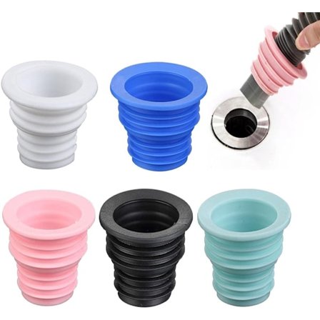 5 stk. Tetning - Avløpsrørstetning - Silikonring - Rørslangetetningsring - Silikonpakning - Innhold for avløpsrøradapter - Gummimansjett Sifon - For