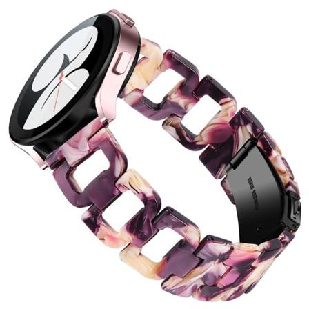 Urrem af harpiks i rustfrit stål til Samsung Galaxy Watch 4 - Lilla Mix Purple