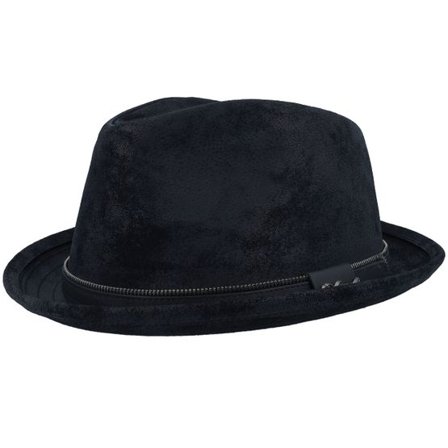 Balmoral - Svart fedora Hatt - Pigskin Black Fedora @ Hatstore
