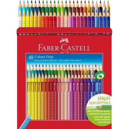 FABER-CASTELL - Colour Grip Farveblyanter - Æske med 48 stk.