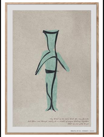 H.c. Andersen - Open Book Home Decoration Posters & Frames Posters Illustrations Beige ChiCura