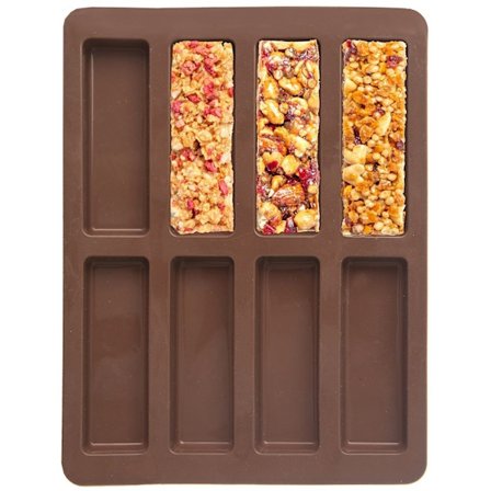 Silikoneform til 8 sunde, varmebestandige müslibarer