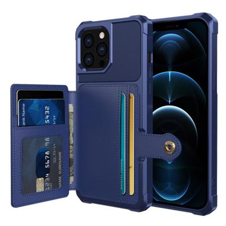 Iphone 13 Pro Max Skal Med Magnetisk Plånbok Blå