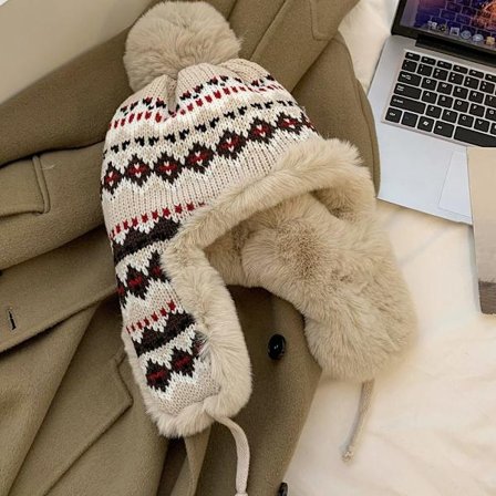 Lei Feng Lue Strikkelue BEIGE