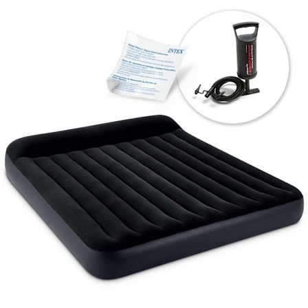 Ilmatäytteinen patja 203x183x25 cm INTEX 64144 mäntäpumpulla