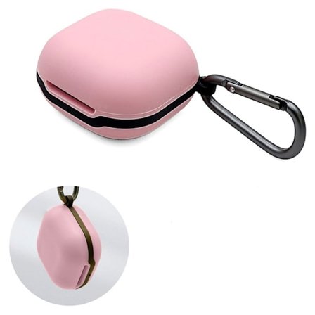 Samsung Galaxy Buds Pro enkelt silikonfodral med spänne - Rosa