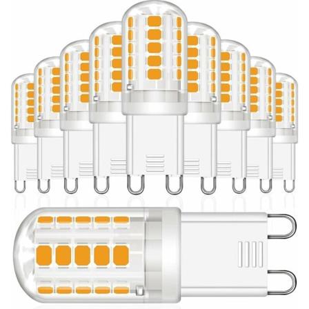 G9 LED-pærer, 3W svarende til 30W halogenlampe, varm hvid 2700K 380LM flimmerfri AC/DC 220-240V til soveværelse stue køkken have, ikke-dæmpbar