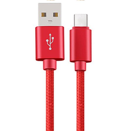USB-C/Type-C Snabbladdningskabel (Slitstark/Metallhuvuden)