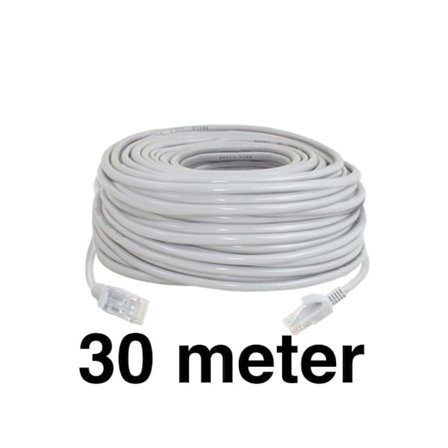 Glad-30m - Netværkskabel - Cat5e - Internetkabel Grå Grey,Grey,grå
